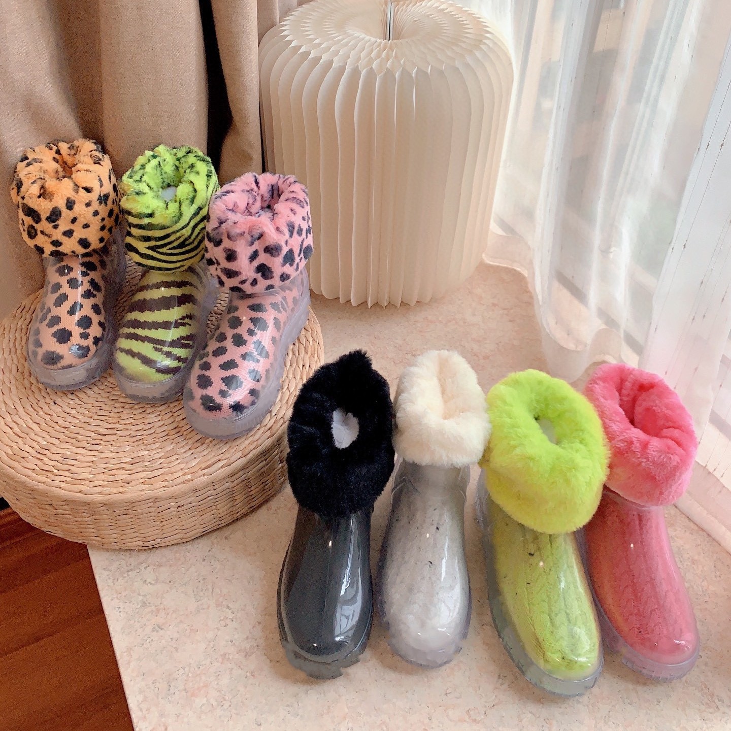 Top Australia Clear Mini ugglie Boots tasman 23s classic transparent jelly mini plus velvet fleece socks short snow boots women's winter sno