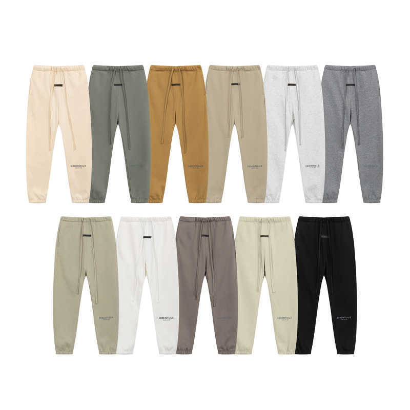 

ESS Pants FOG FEARs OF GOD DOUBLE LINE ESSEN Reflective Long Pants High Street Fashion Brand Casual Strap Guard Pants Mens Womens, Camel