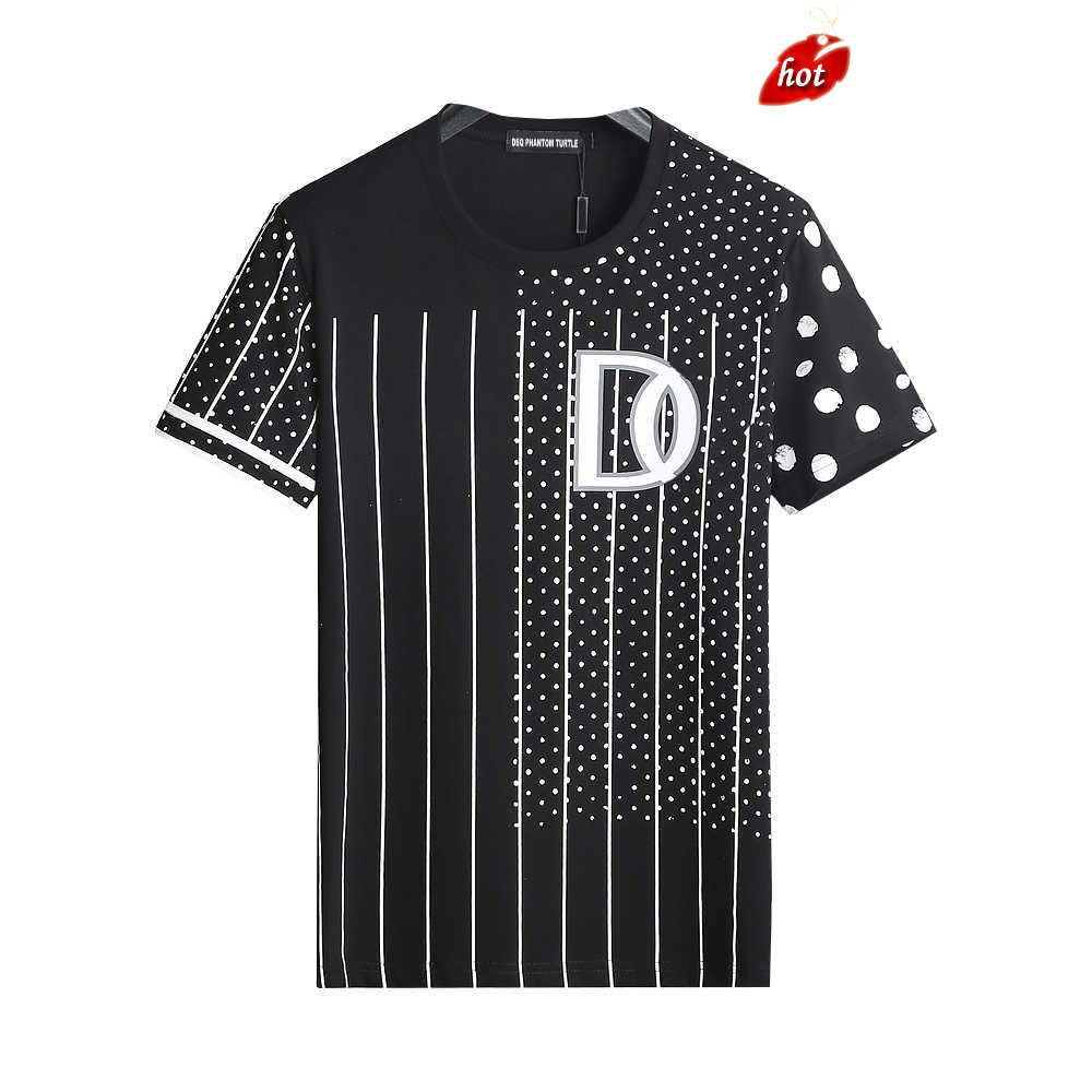 

Mens Designer T shirt Italian Milan Fashion Print T-shirt Summer Black White T-shirt Hip Hop Streetwear 100% Cotton Tops Plus size 1208 dsquare 2 d2 dsqs dsq2s HOEH