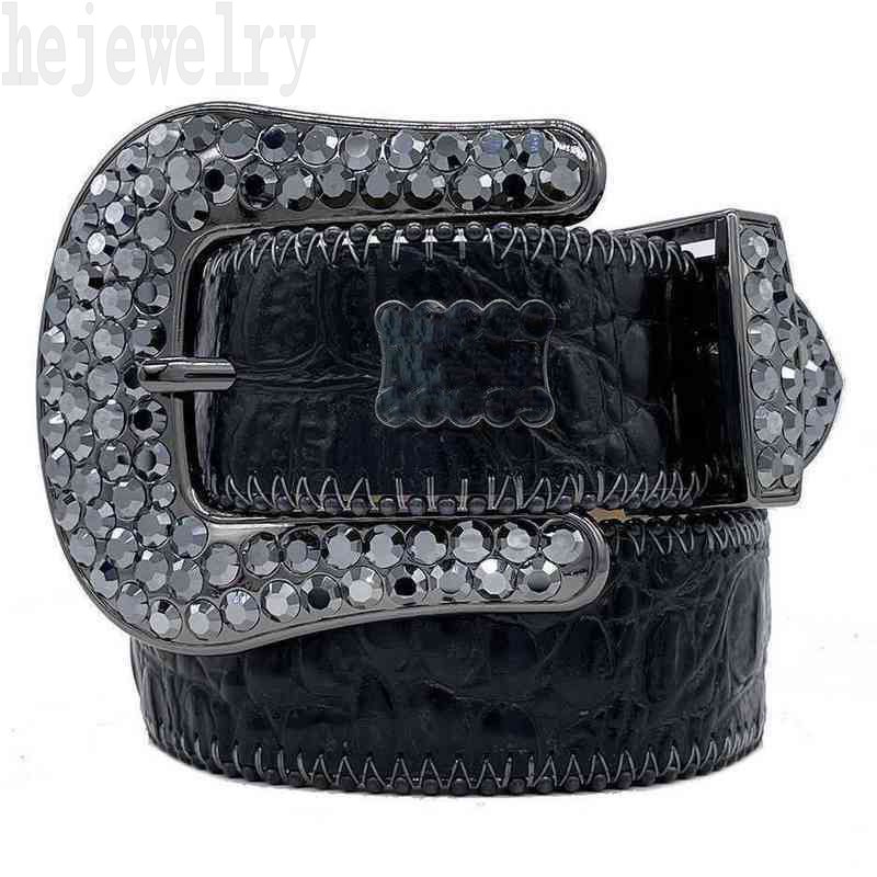 

Rhinestone bb belt luxury unisex designer belts soft leather multi style wide ceinture homme needle buckle youth popular waist belt distinctive PJ003 B23