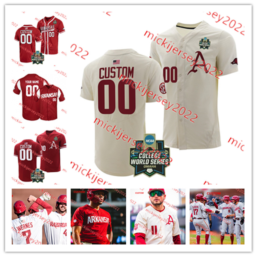 

Arkansas Baseball Jersey John Bolton Parker Rowland Caleb Cali Harold Coll Hudson Polk Jayson Jones Reese Robinett Arkansas Jerseys Custom Stitched Mens Youth, 2018 razorback