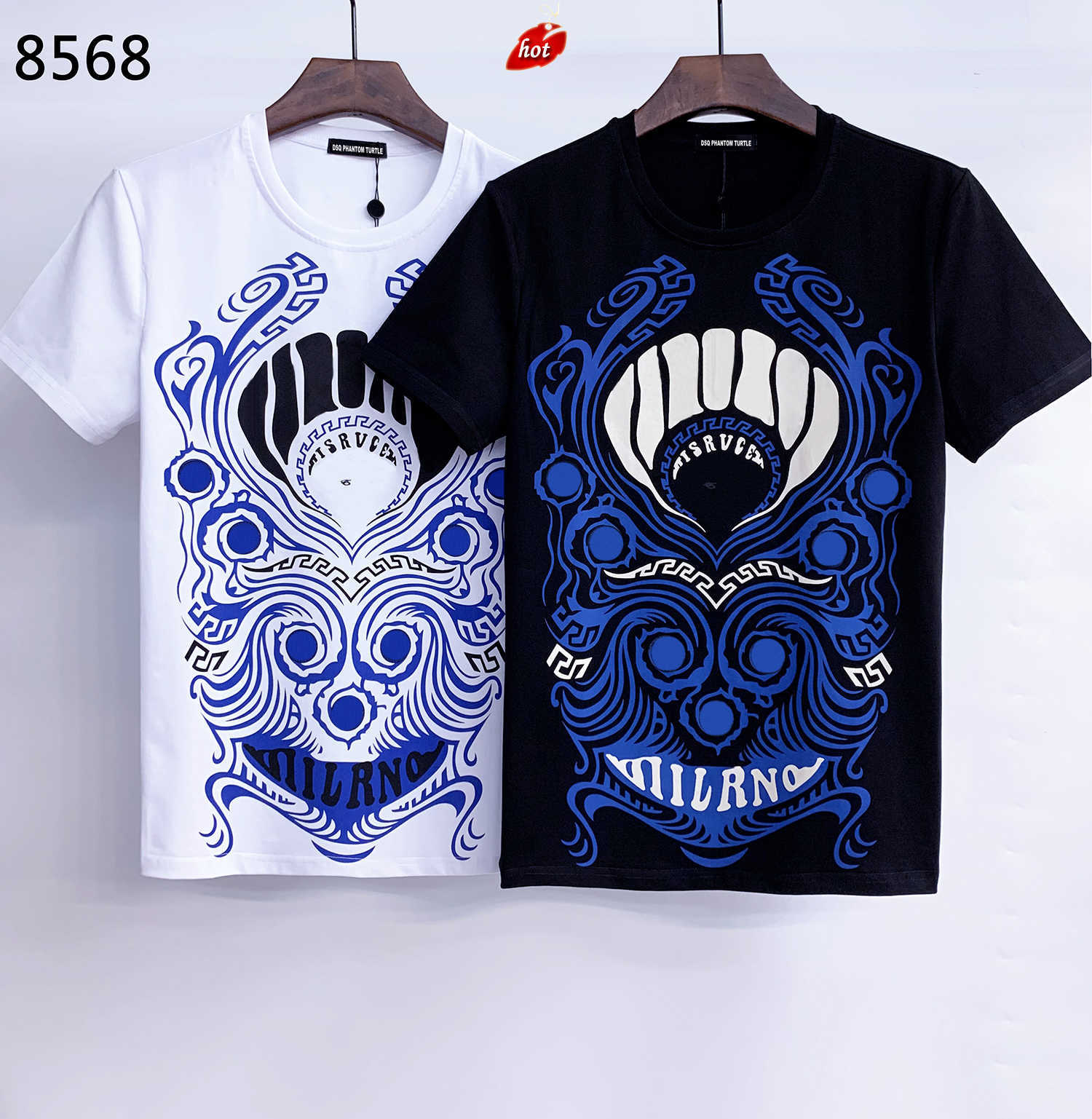 

Mens TShirts 2023SS New Comfortable Breathable Paris fashion Tshirts Summer Tshirt Male 100 Cotton Hip Hop Streetwear Tops Black W dsquare 2 d2 dsqs dsq2s P533, White