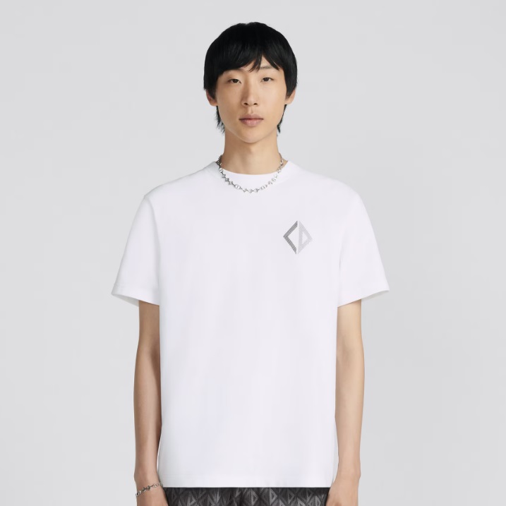 

France Paris Diamond Letters Embroidery Tee Luxury Fashion Men Women Cotton Casual T-shirt Spring Summer Designers High Street Short Sleeve T-shirts