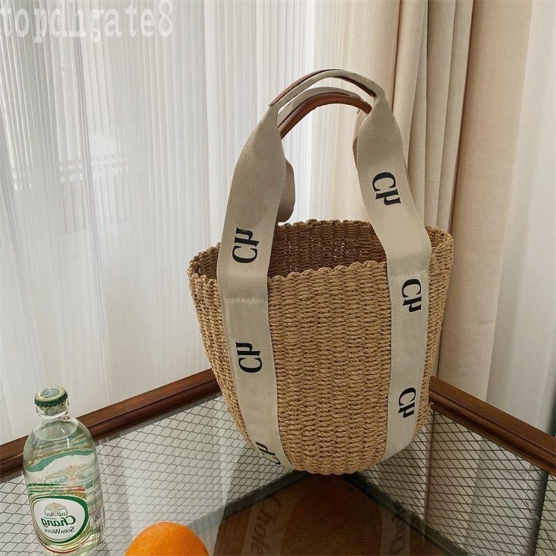 

Pretty beach bags tote woody designer straw bag shopping traveling summer women sacoche fresh simple style distinctive weave process luxury handbag XB015 E23, 1#