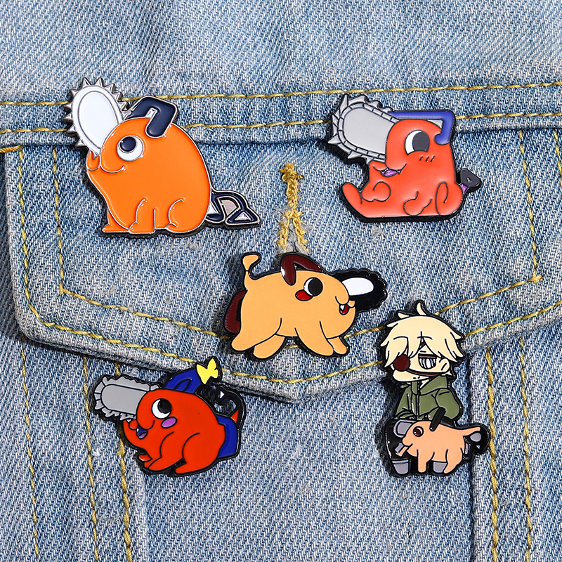 

Chainsaw Man Brooch Enamel Pin Apanese Anime Cartoon Animals Character Badges Backpack Fans Metal Jewelry Accessories Gifts, Color #4