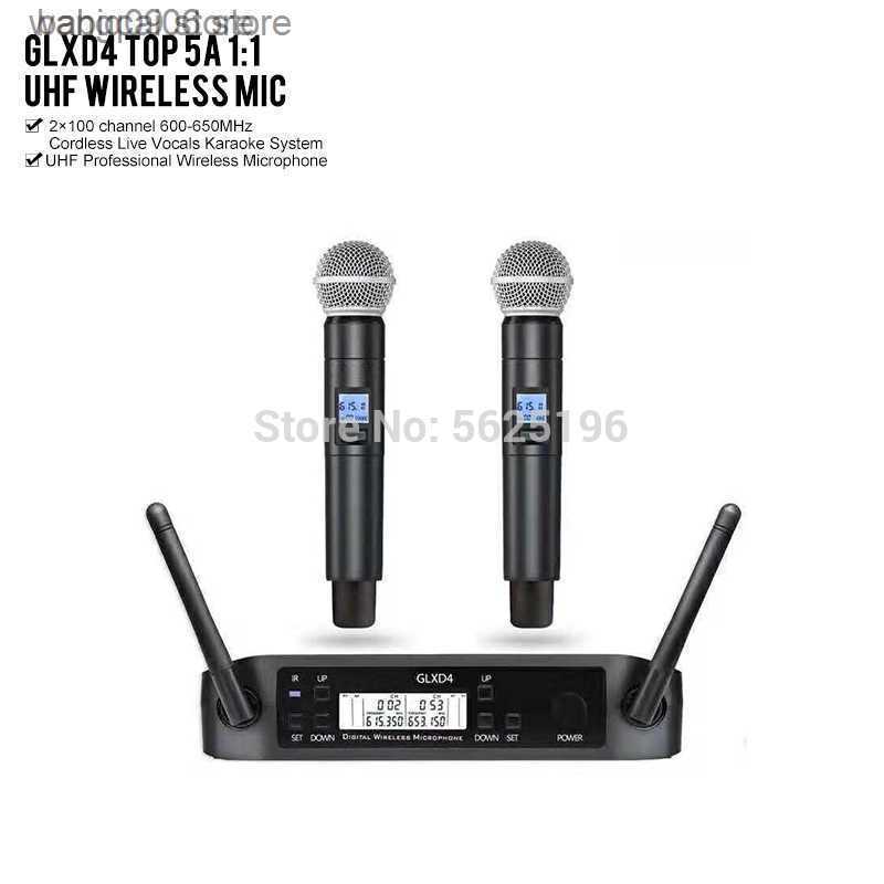 Microphones High quality GLXD4 GLXD24 GLXD wireless microphone system microphone for karaoke and voice with Beta58 and S58 microphones T230919-image-921141413