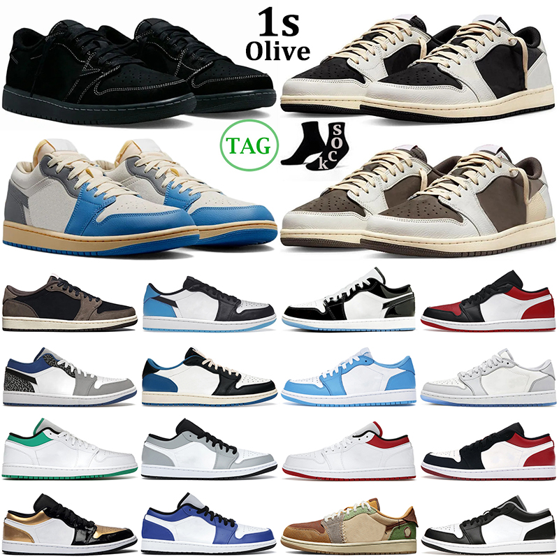 

jumpman travis 1 low Basketball Shoes for men women 1s lows Grey Concord Reverse Mocha Black Phantom Fragment Wolf Grey mens trainers outdoor sports sneakers, #1