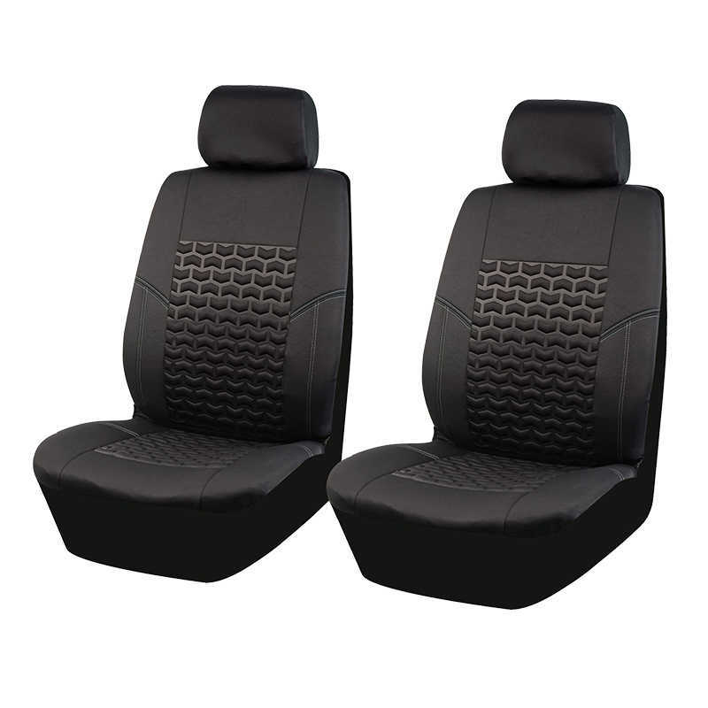 

Black Universal 4mm Sponge Car Seat Covers Sporty Design With Three Zipper Rear Seat Split Car Accessories Interior