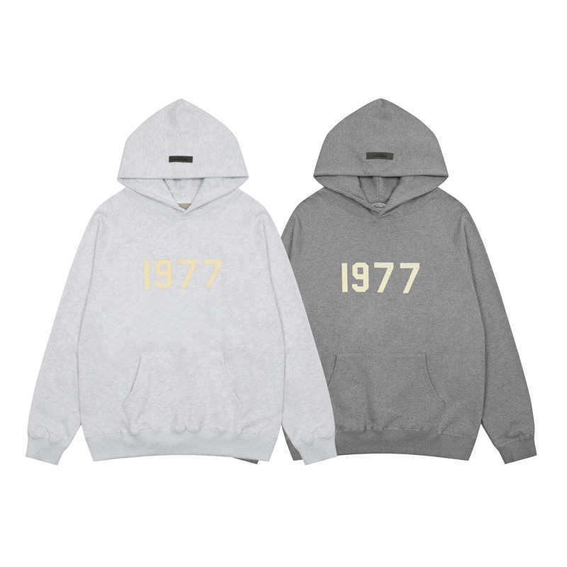 

ESS Hoodies Dear Of Mens SS22 Double ESSEN Flocking 1977 High Street Hooded Thin Sweater Mens Womens hoody, Shipping fee