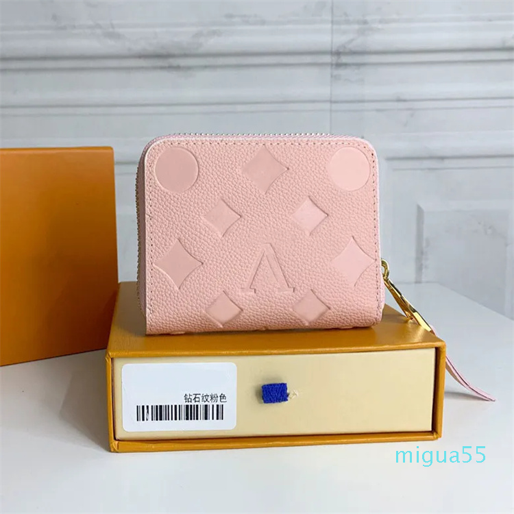 

Fashion designer womens wallets luxury cion purses high-quality embossed flower letter zipper credit card holders ladies short money clutch bags, 60067#embossed monogrames