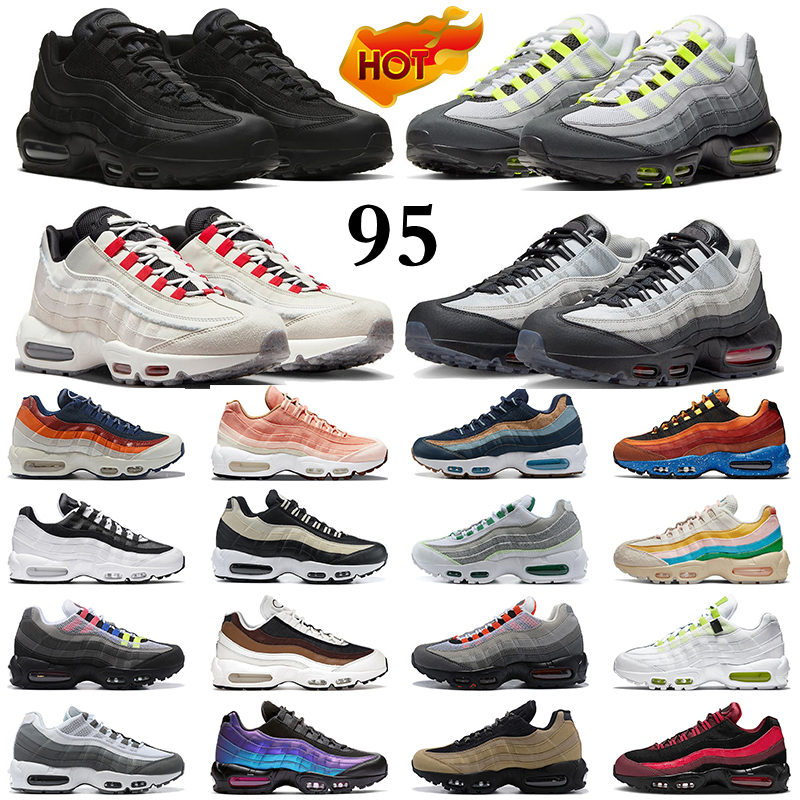 

OG Neon 95 Running Shoes 95s Mens Trainers Women Sneakers Triple Black Cork Greedy Dark Smoke Grey Light Charcoal Midnight Navy Laser Fuchsia Sports, (15) 36-40