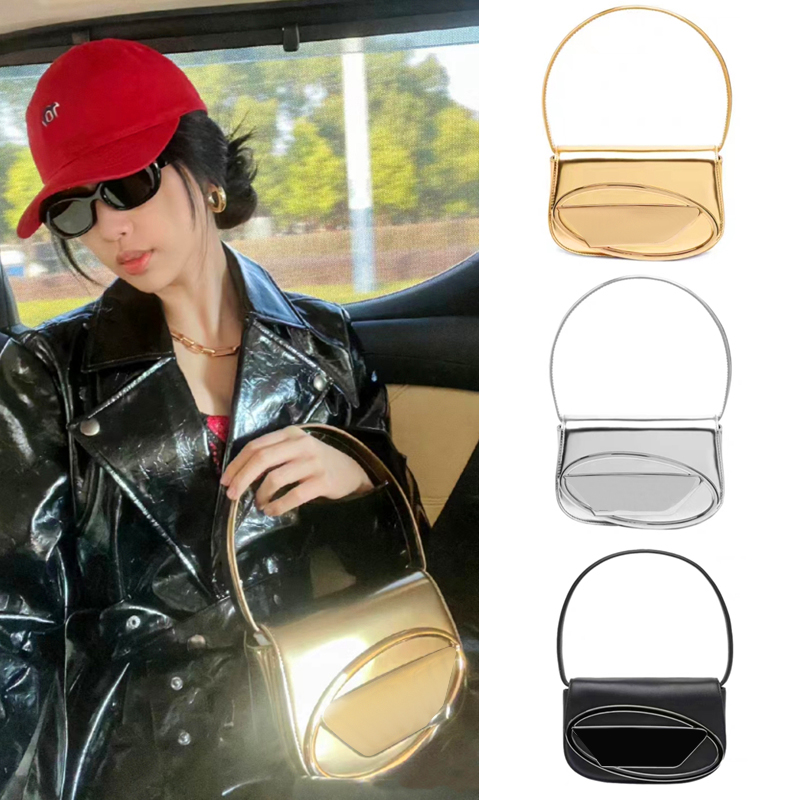 

fashion Diese l hobo Handbags clutch bags Shoulder strap Women Men Crossbody pochette Handbag COOL leather tote Messenger Bags purse oil travel Evening luggage flap, Black