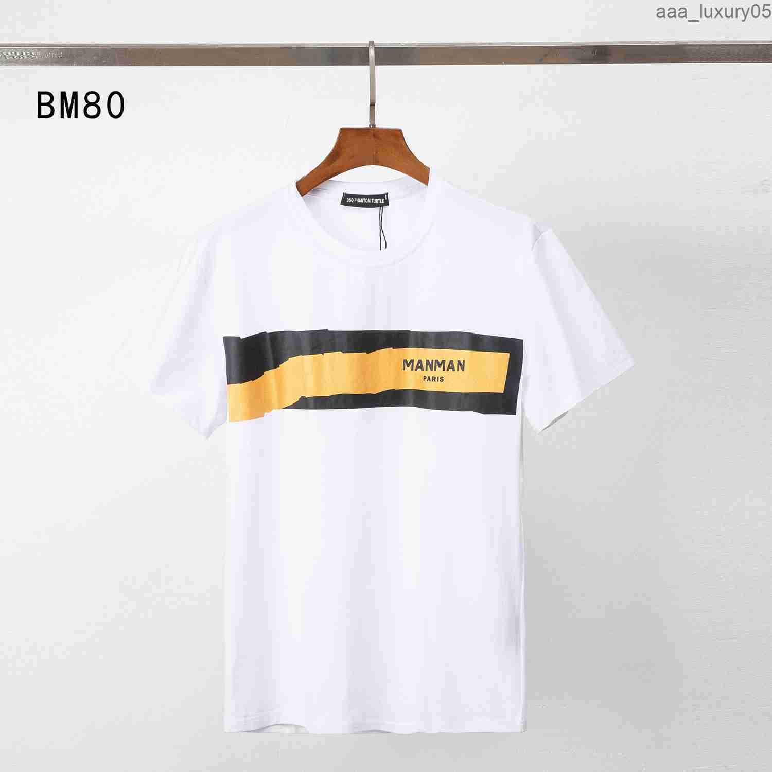

2022SS New Mens Designer T shirt Paris fashion Tshirts Summer T-shirt Male Top Quality 100% Cotton Tops 12420 dsquare 2 d2 dsqs dsq2s ST19, White