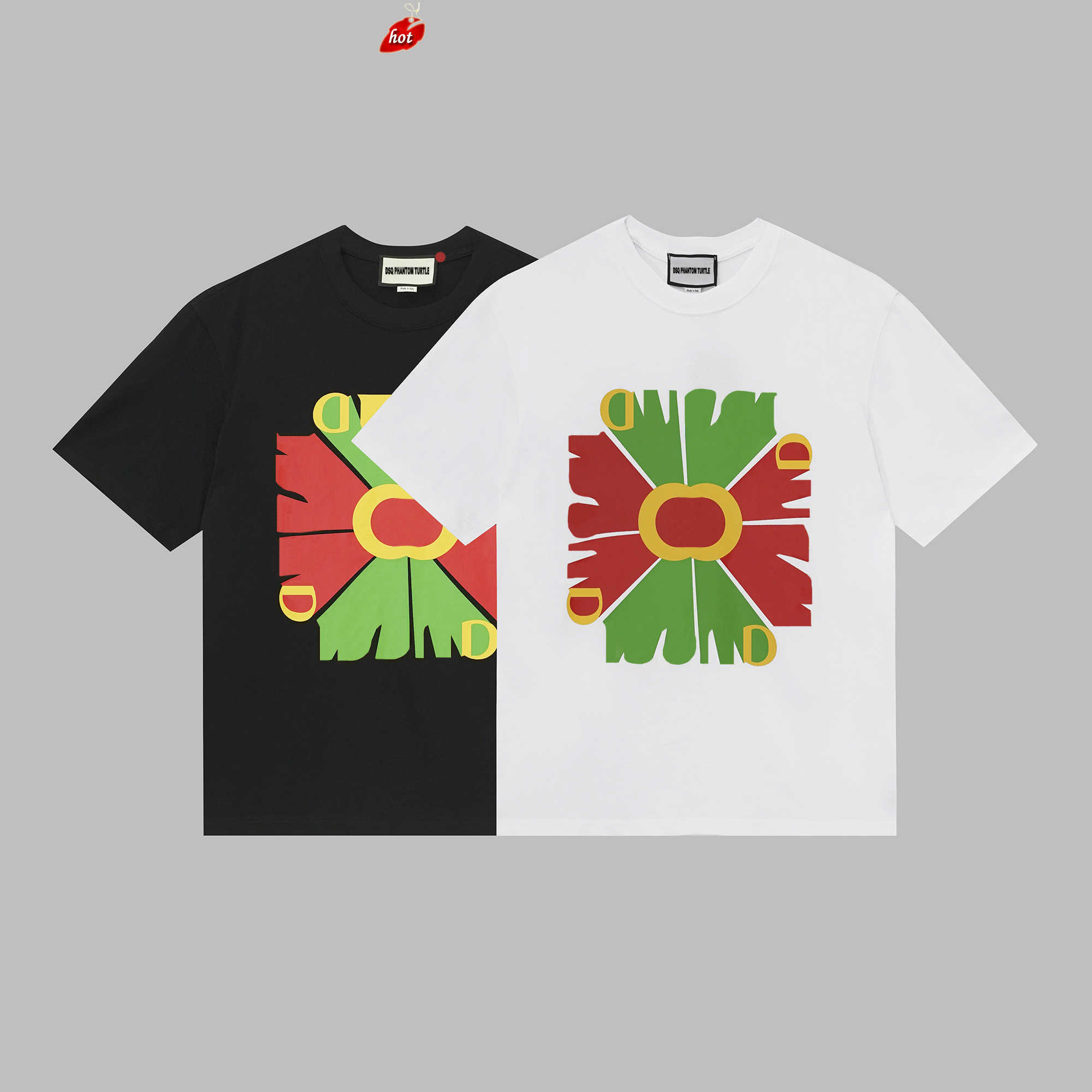 

Men's T-Shirts Interlocking Brand Cotton T-shirt Tees 68630 dsquare 2 d2 dsqs dsq2s L346, White