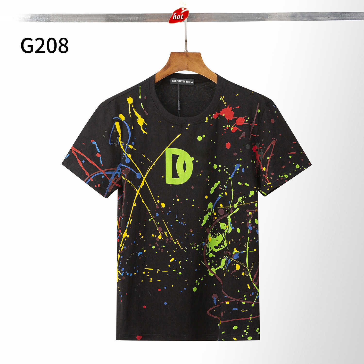 

Men's T-Shirts 2023SS New Mens Designer T shirt Italian fashion Tshirts Summer T-shirt Male High Quality 100% Cotton Tops 619274 dsquare 2 d2 dsqs dsq2s 156X, Black