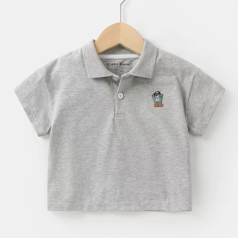 

baby Mens T-Shirts Loose Polo Shirts Fashion Brands BROWN Tops Men's children Casual Shirts Luxury Clothing Street Short Sleeves P