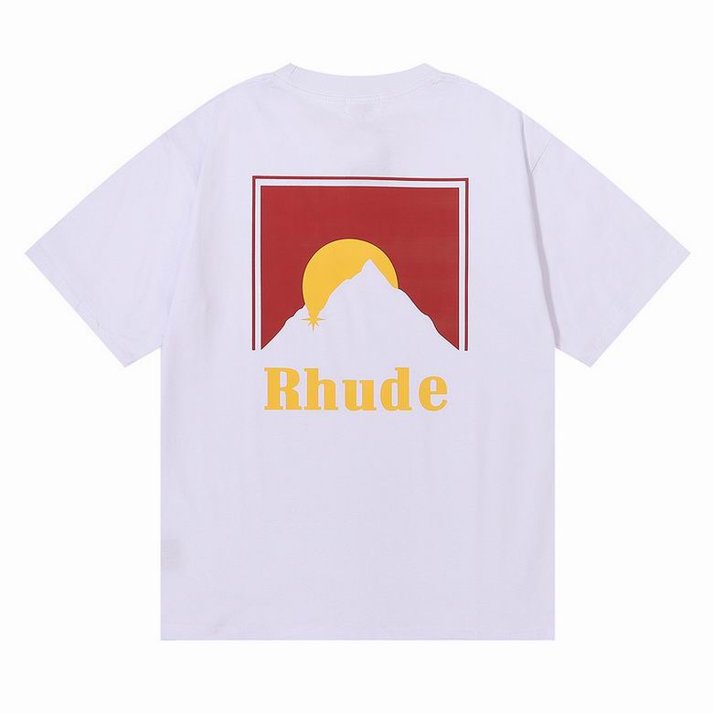 

Top Craftsmanship Rhude Mens T Shirts summer Fashion designer tshirts Street Casual Short Sleeve Beach Style tees Cotton printing shirt 1-1, Q1111