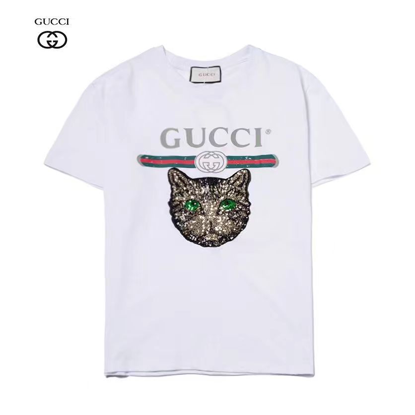 

Gucci men women t shirt hollow out tees high quality, White