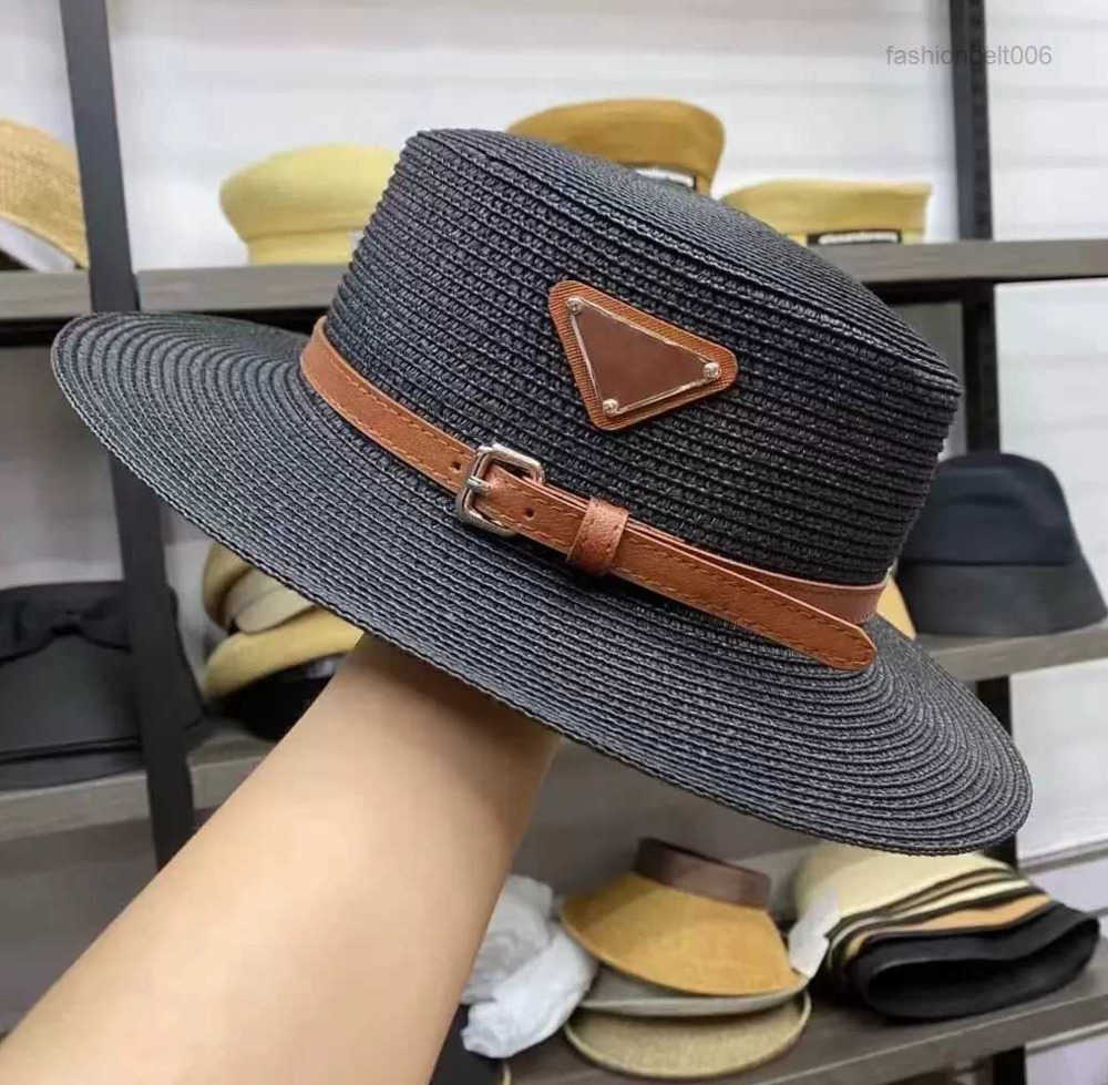 

Ball Caps 2023 Designer straw hat luxury gentleman cap summer beach fashion men's and women's casual Bucket hat fashionbelt bucket hat