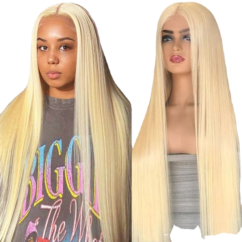 

613 Blonde HD Lace Frontal Human Hair Wigs 13x6 Straight Lace Front Wigs For Black Women Mongolian Remy Hair 4X4 Closure Wig