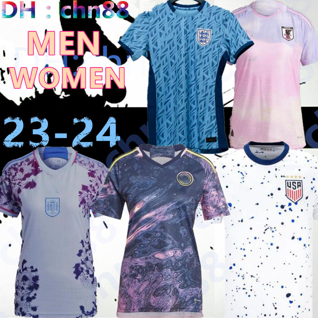 

2023 women french USA englands Mexico SWEDEN JAPAN COLOMBIA WOMEN SOCCER JERSEYS SPAIN GERMANY home away 23 24 jersey football shirts lady sets woman MEN player FANS, 2023 colombia away men