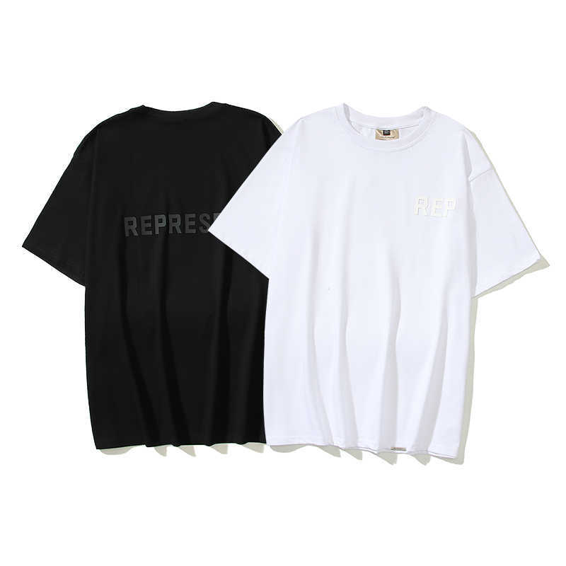 

ESS Tees T-Shirts fashion clothing High Street Chest Back Embossed Letter FOG High Street rep Loose Short Sleeve T-shirt Luxury Designer Mens Womens, White