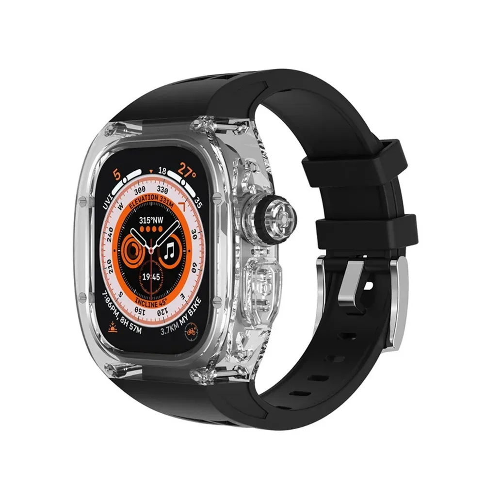 

For Apple Watch Ultra 8 Series 49mm 45mm 1.99 Inch Screen Mixed Color silicagel Fashion Watch Case With Multifunction Smart Watches, White