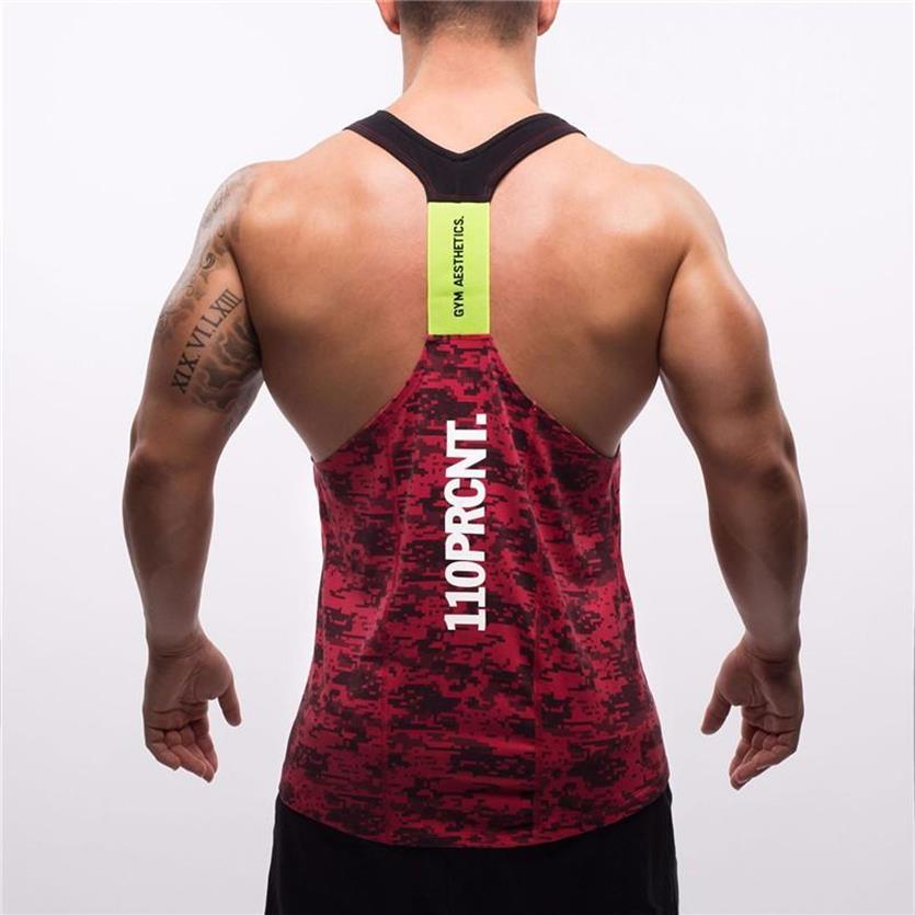 

2018 Brand Clothing Mens Tank Tops Stringer Bodybuilding Fitness Absorb Sweat Breathe ly Men Tanks Clothes Singlets288k