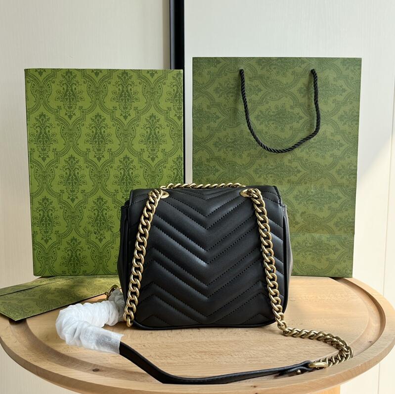 

Luxury Designer woman bag mini handbag shoulder bags genuine leather with box metel letter ladies purse cross body, 739682 white