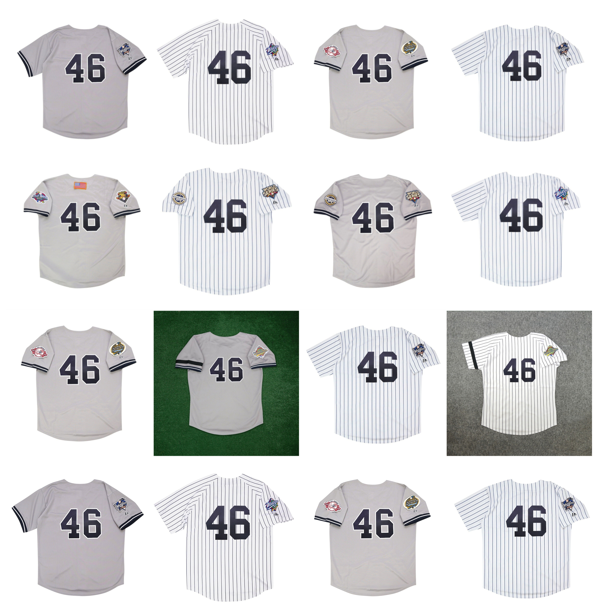 

Yankees Andy Pettitte World Series New Baseball Jerseys York 1996 2001 1999 1998 2000 2003 2009 Grey White Size S-4XL, As pic