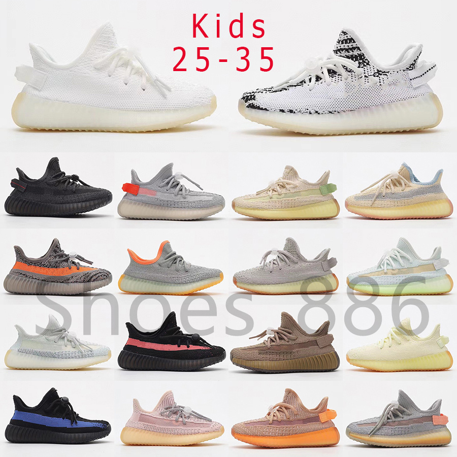 

kid Shoes v2 boys Girls Children Sneakers Boy Girl Zebra Triple White Bred Static Butter Beluga trainers Toddler youth baby Outdoor toddlers size 24-35