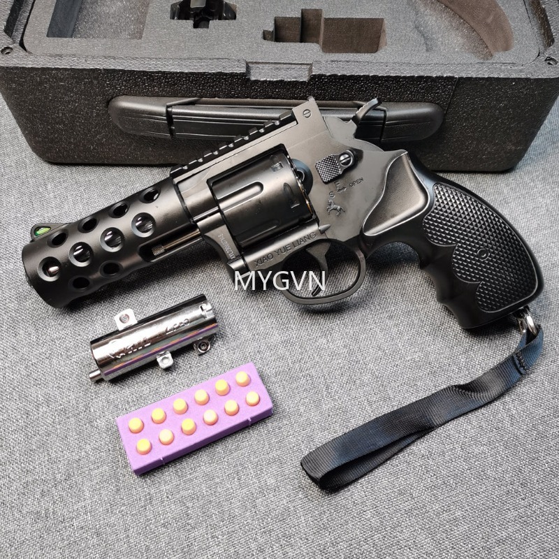Makeshift Metal Revoer 7mm Darts Gel Ball Pistol Manual Shell Ejected Blaster Look Like Real Moive Prop-image-1044841318