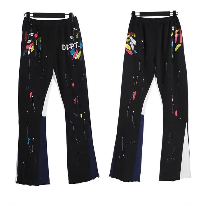 

Fashion Designer Men'S Pants Galleries Sweatpants Dept Speckled Letter Print Men's Women's Couple Loose Versatile Casual Pants Straight dvT, 12