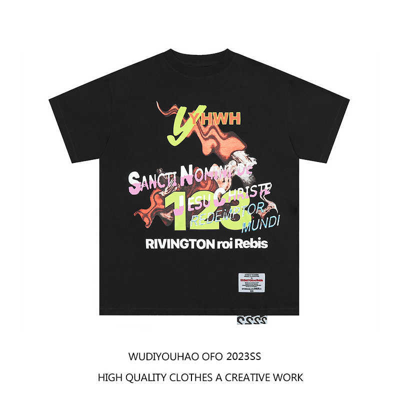 

ESS Tees T-Shirts Luxury Designer fashion clothing FEARs OF GOD FOG RRR123 niche trendy brand printed loose fitting trend half sleeved pure cotton T-shirt men summer, Black