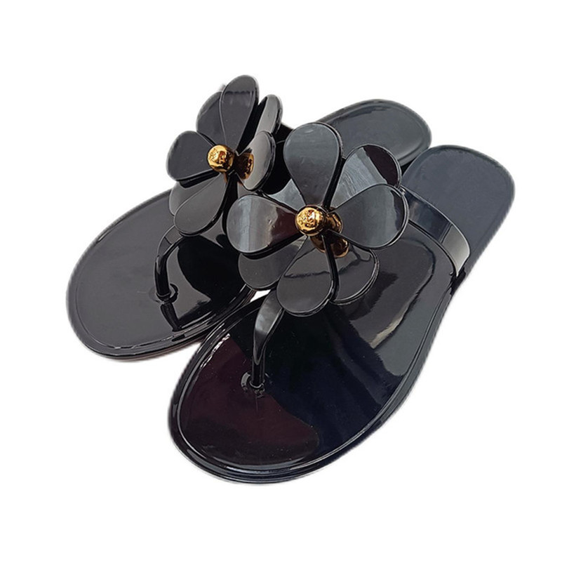 

summer Womens Slippers sandals Classic women jelly Slipper Designer Rubber Sole Thong Beach Shoes Flat Sandal Metal Buckle Lazy Loafers Flip Flops, Ar-7