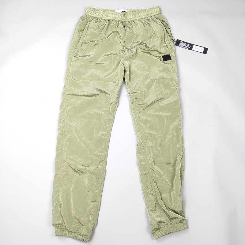 

nylon brand designers metal pants Stone pocket embroidered badge casual trousers thin reflective Island pants Size -2XL J8RX, 2 black