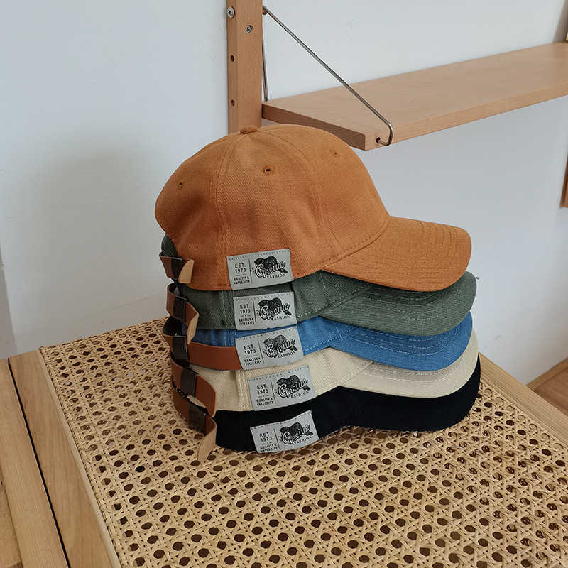 

Korean Fashion Pasted Baseball Hat Men's Simple Versatile Summer Sun Hat Soft Top Cap Men's Spring and Summer, Denim blue