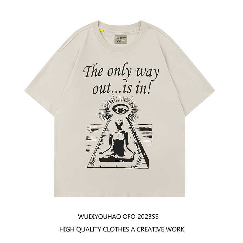 

ESS Tees T-Shirts fashion clothing FEARs OF GOD Fog Galleryse depts 2023 Summer New Product American Casual Alien Loose Half Sleeve T-shirt Men's Women's Fashion, Apricot