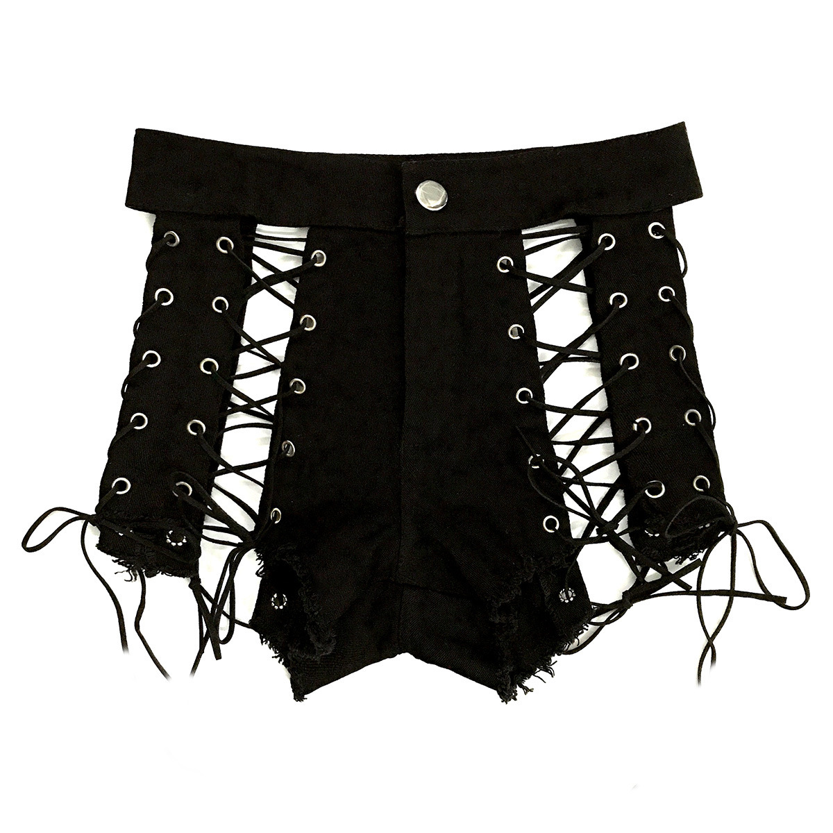 

Vintage Handworn Denim Shorts Sexy High Waist Denim Shorts for Women - Hand-Worn with Distressed Details, Perfect for Nightclubs and Casual Wear, Blue