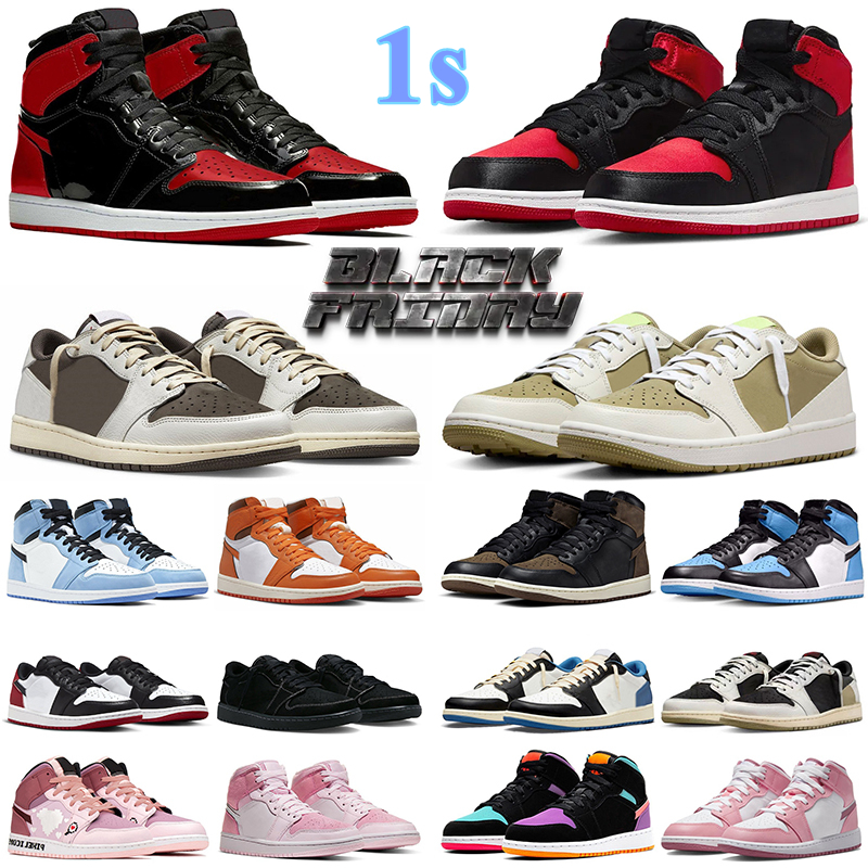 jumpman 1 1s designer Mens Basketball Shoes Golf Olive Zion-Williamson Cactus Jack X Reverse Mocha UNC Grey Black Phantom fragment Men Women Trai