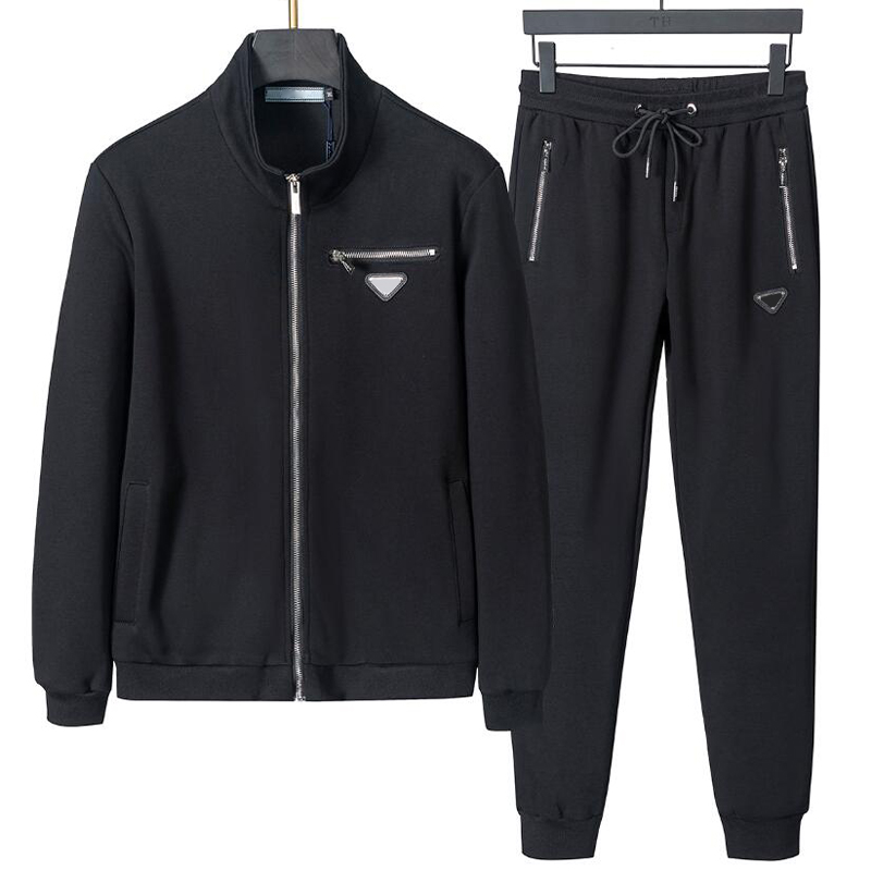 Hommes Femmes Designer Survêtement Hiver Top Qualité Sportsuit avec Lettres Triangle Inversé Casual Deux Pièces Ensemble 4 Styles M-3XL En Option