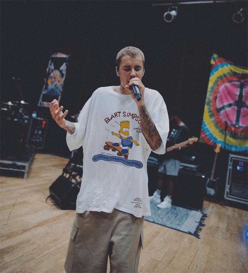 

ESS Tees T-Shirts Luxury Designer fashion clothing FEARs OF GOD Bieber Same Simpson Fog Bottom Vintage Made Old Washed Short Sleeves for Mens Womens, White