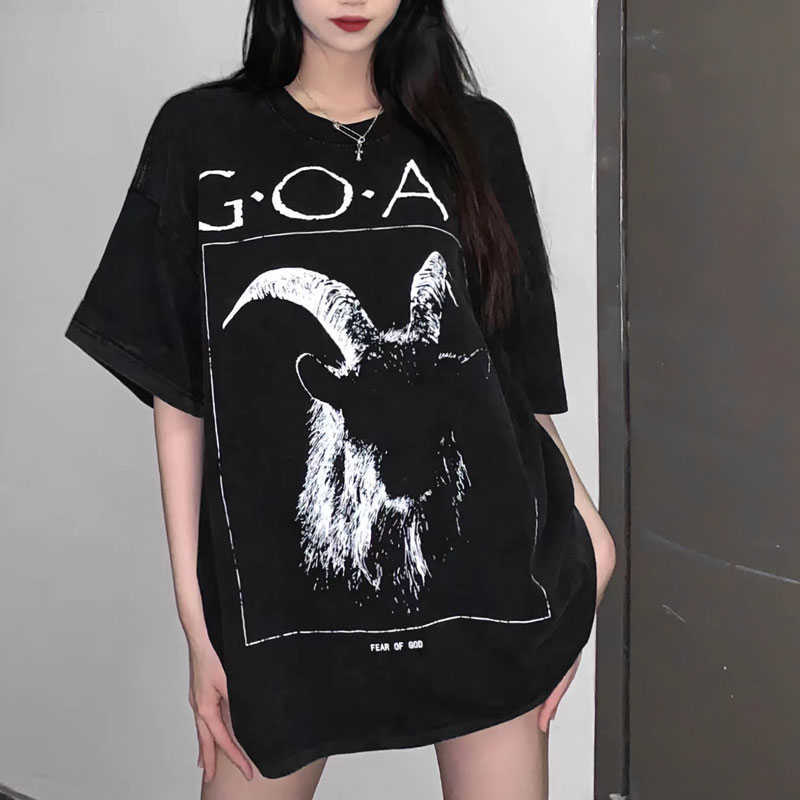 

ESS Tees T-Shirts fashion clothing FOG FEARs OF GOD Vintage Mens Womens Worn Wash Letter Loose High Street Short Sleeve T-shirt Summer, Black