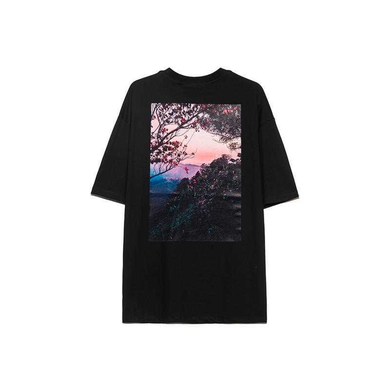 

ESS Tees T-Shirts Luxury Designer fashion clothing FOG FEARs OF GOD ESSEN Track Forest Sunset Fashion Brand Men's Women's Loose High Street Couple T-shirt, Black
