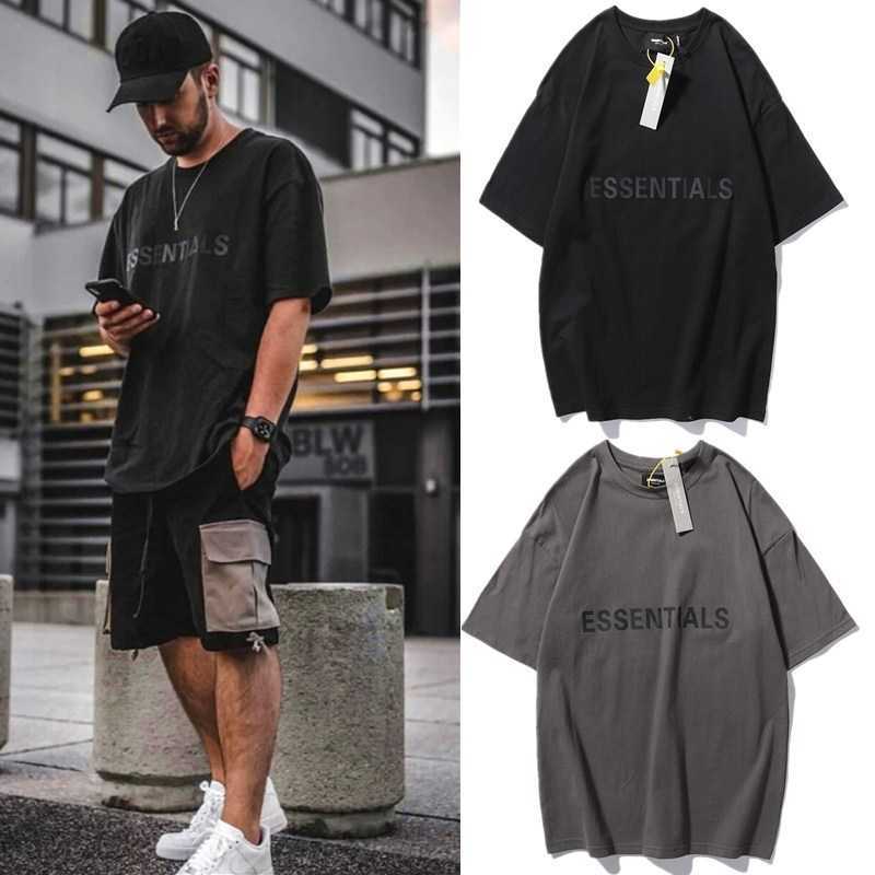 

ESS Tees T-Shirts Luxury Designer fashion clothing Fog short sleeve FEARs OF GOD ESSEN high street fashion chest letter short T-shirt ins trendy man, White