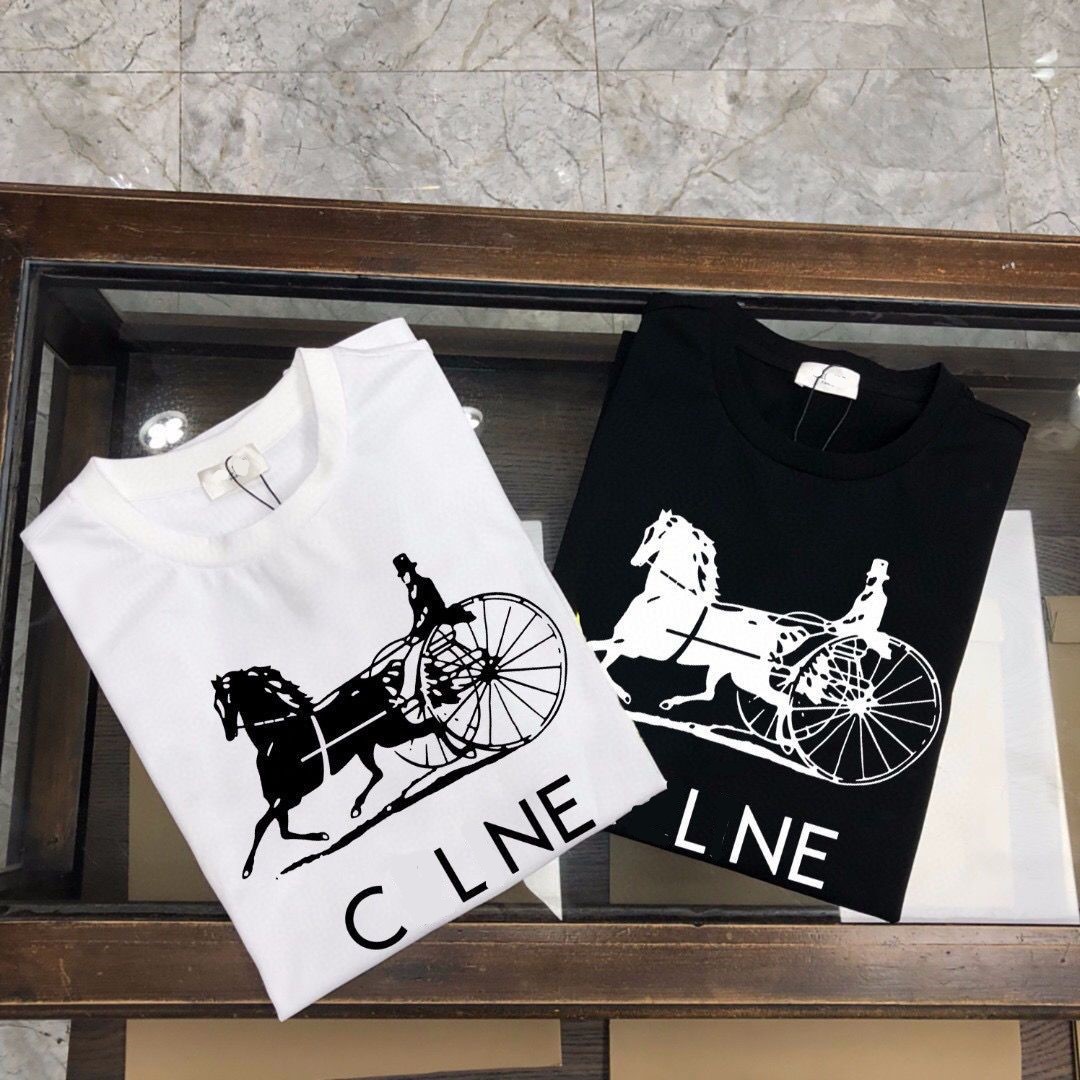 

Cotton Tees Summer Men's and Women's Round Neck Basic Top Breathable Couple Short Sleeve Half Sleeve Fashion Tshirts, Black