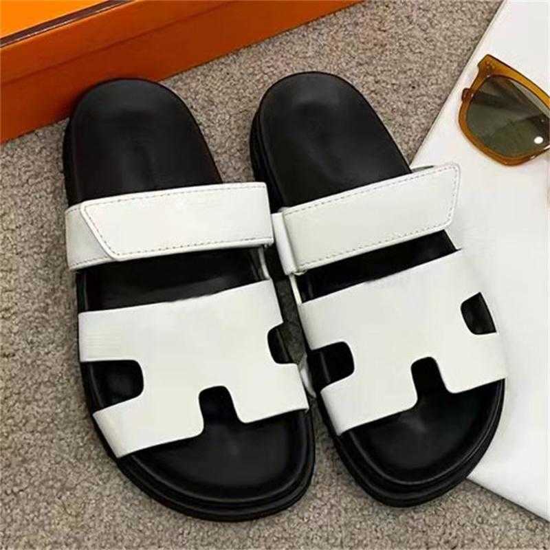 

Designer Chypre Slippers Men Women Sandals Classic Beach Flat Slipper Leather Slides Summer Ladies Flip Flops vvc, Color6