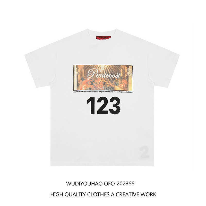 

ESS Tees T-Shirts Luxury Designer fashion clothing FOG FEARs OF GOD co branded RRR123 niche trendy American printed loose fitting T-shirt for Mens Womens Vintage, White