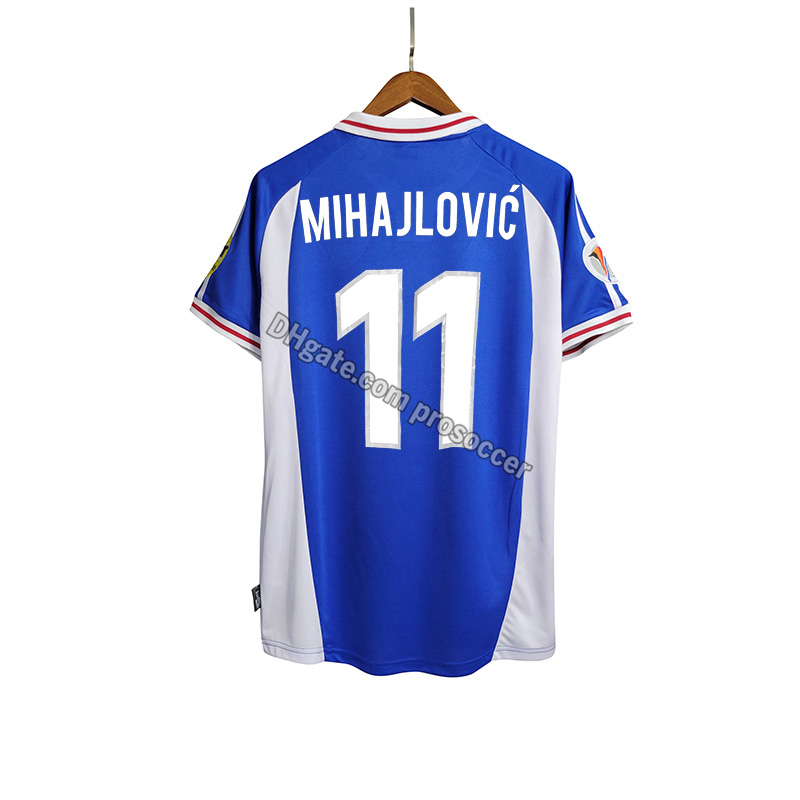 

Retro Yugoslavia 2000 Soccer Jerseys Milosevic Mijatovic Vintage Jugoslavija Shirt Classic Kit, 2000 home