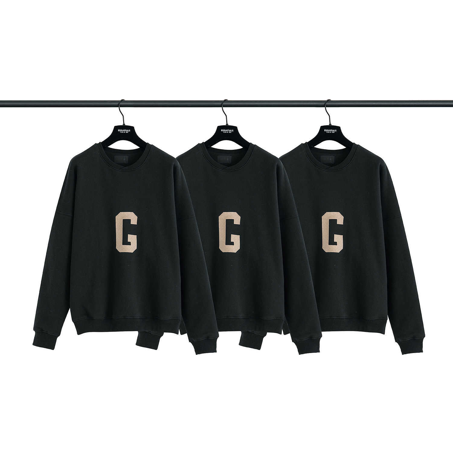 

ESS Hoodies FEARs OF GOD FOG Season 7 Big G Letter Luxury Designer Brand High Street Versatile Loose Couple Hooded Sweater for Men womens Sweatshirts, Shipping fee